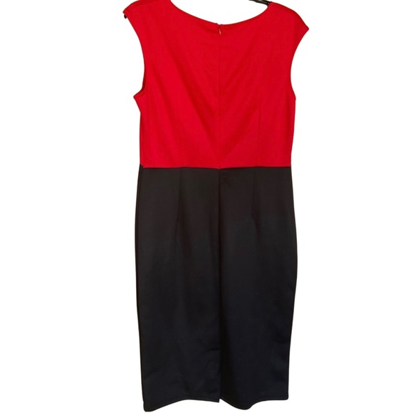 Dresses | Red And Black Midi Dress Large Size | Poshmark